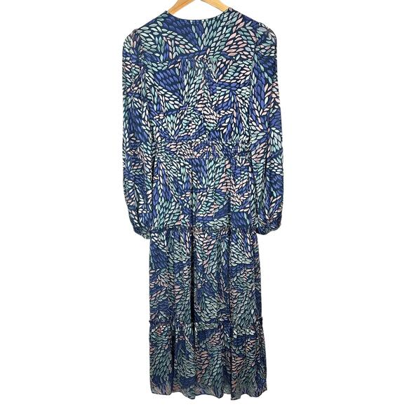 Shoshanna Tiered Embroidered Zanita Multicolor Long Sleeve Midi Dress Size 2 - Picture 6 of 16